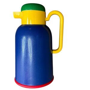 VTG 80s Postmodern Design Phoenix Vacuum Flask Insulated Thermal Jug Colorful